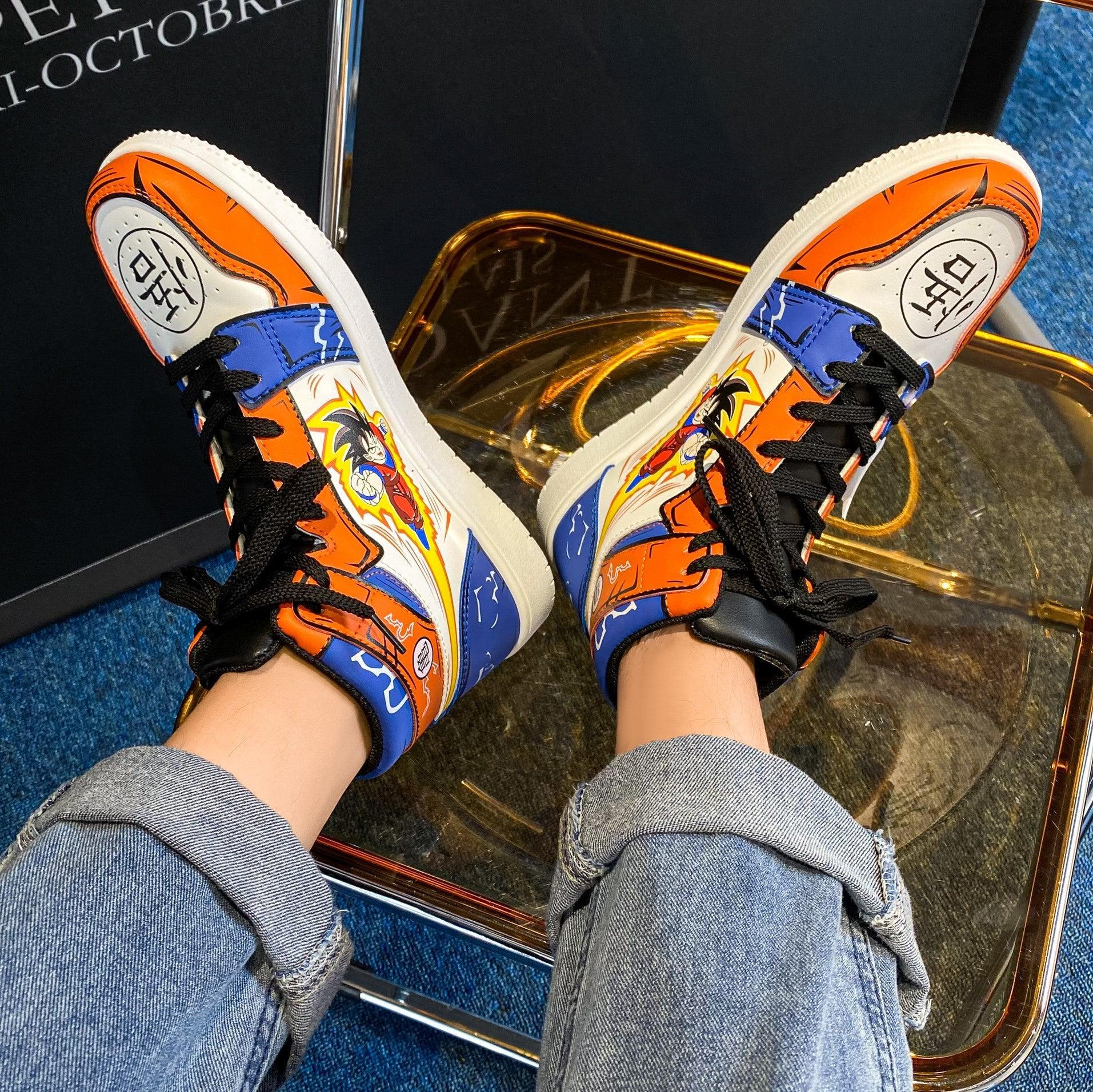 (Out of Stock) Dragon Ball Goku Orange High Top Shoes / Sneakers - AnimeGo Store