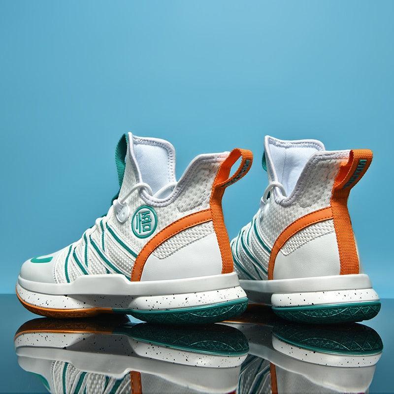 Dragon Ball Goku Symbol High Top Shoes / Sneakers (White)