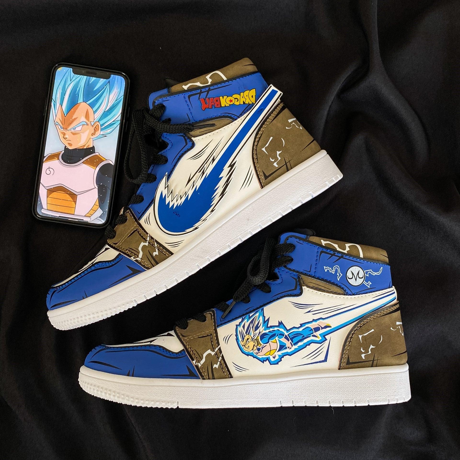 Dragon Ball Vegeta Blue High Top Shoes / Sneakers - AnimeGo Store