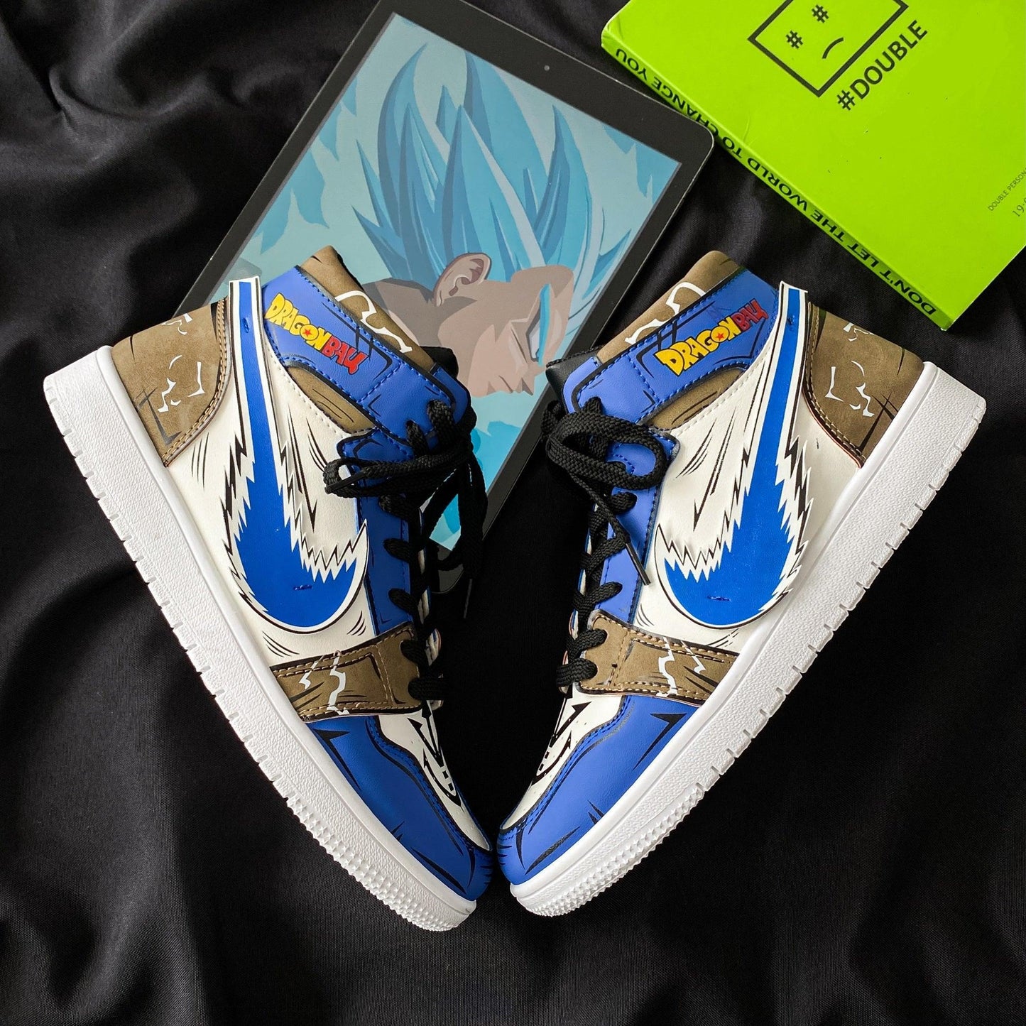 (Out of Stock) Dragon Ball Vegeta Blue High Top Shoes / Sneakers - AnimeGo Store