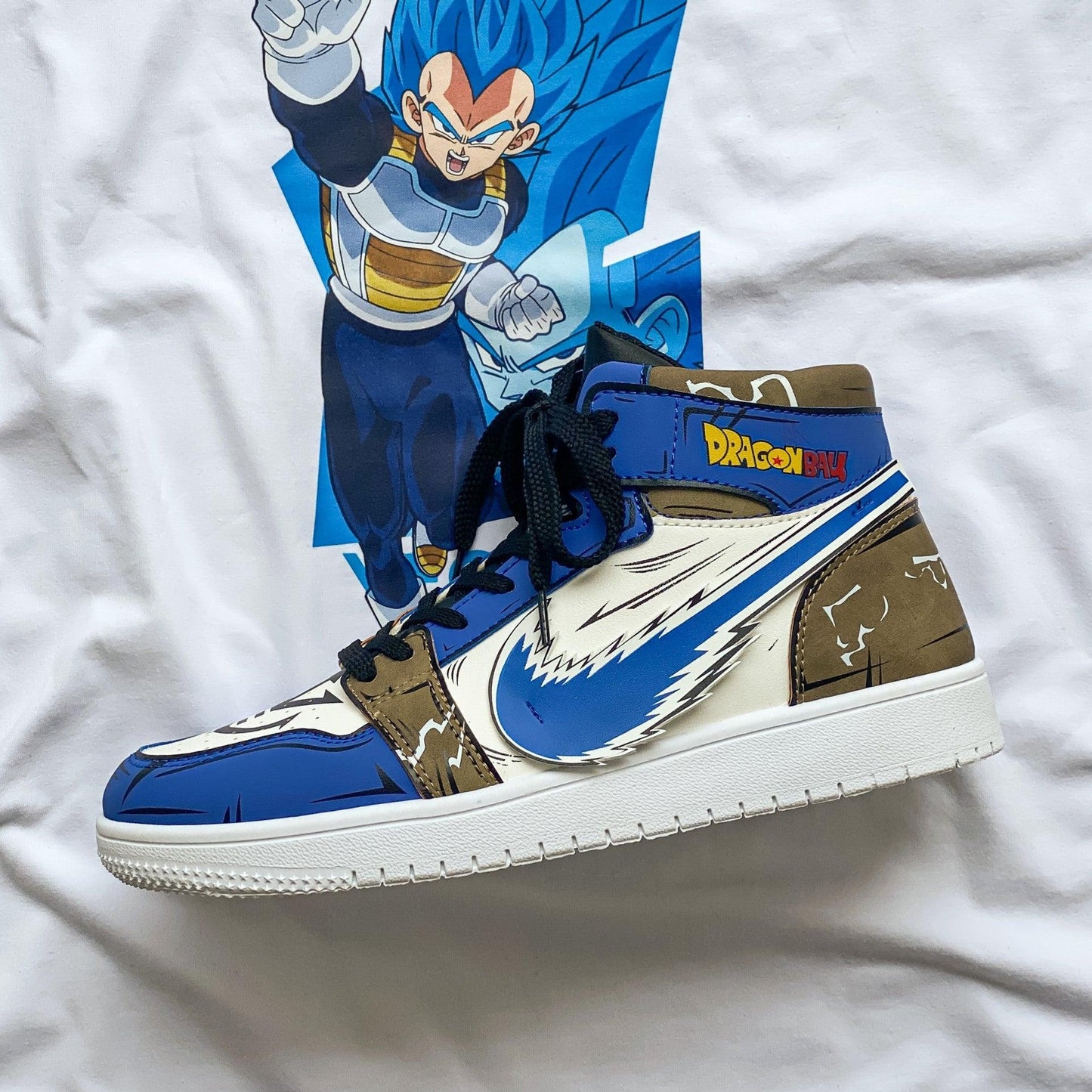 Dragon Ball Vegeta Blue High Top Shoes / Sneakers - AnimeGo Store