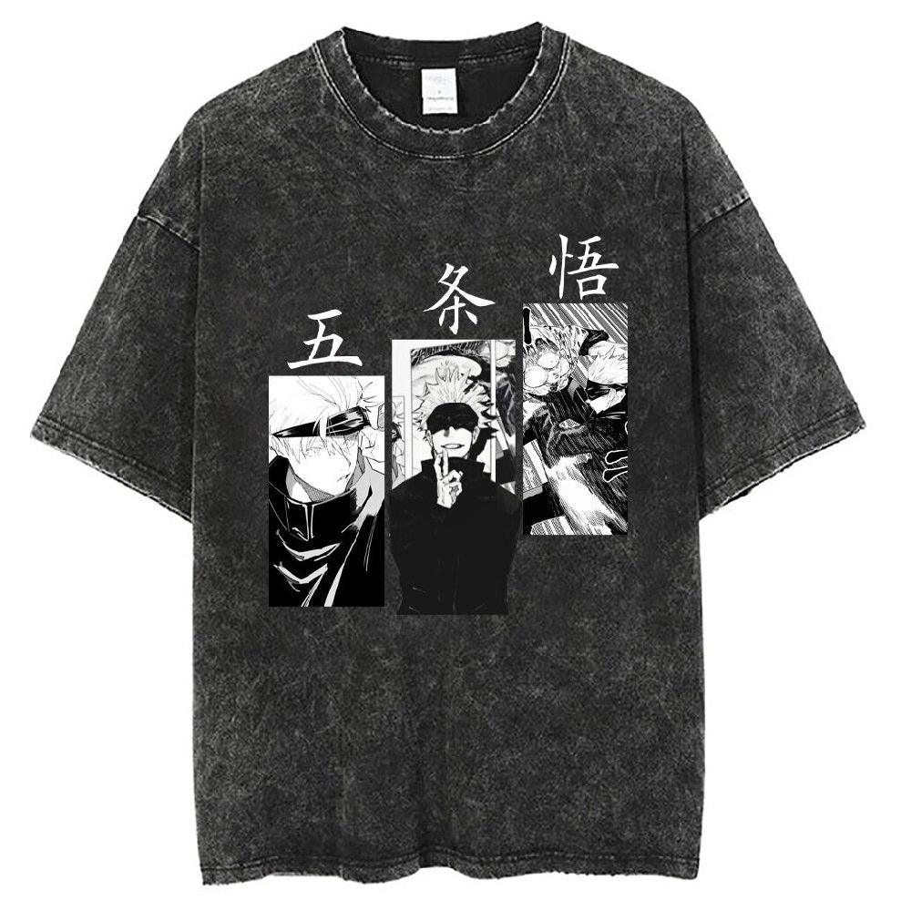 Jujutsu Kaisen Vintage Washed Cotton T-Shirts Series (15 Styles) - AnimeGo Store