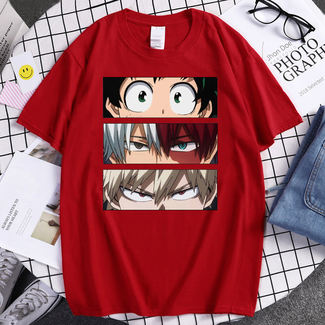 My Hero Academia Izuku/Shoto/Katsuki Cotton T-Shirts (11 Colors) - AnimeGo Store