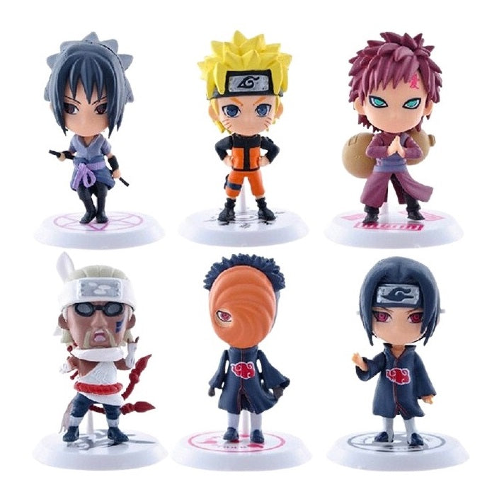 Naruto 6-Piece Mini Action Figure Sets (3 Sets)