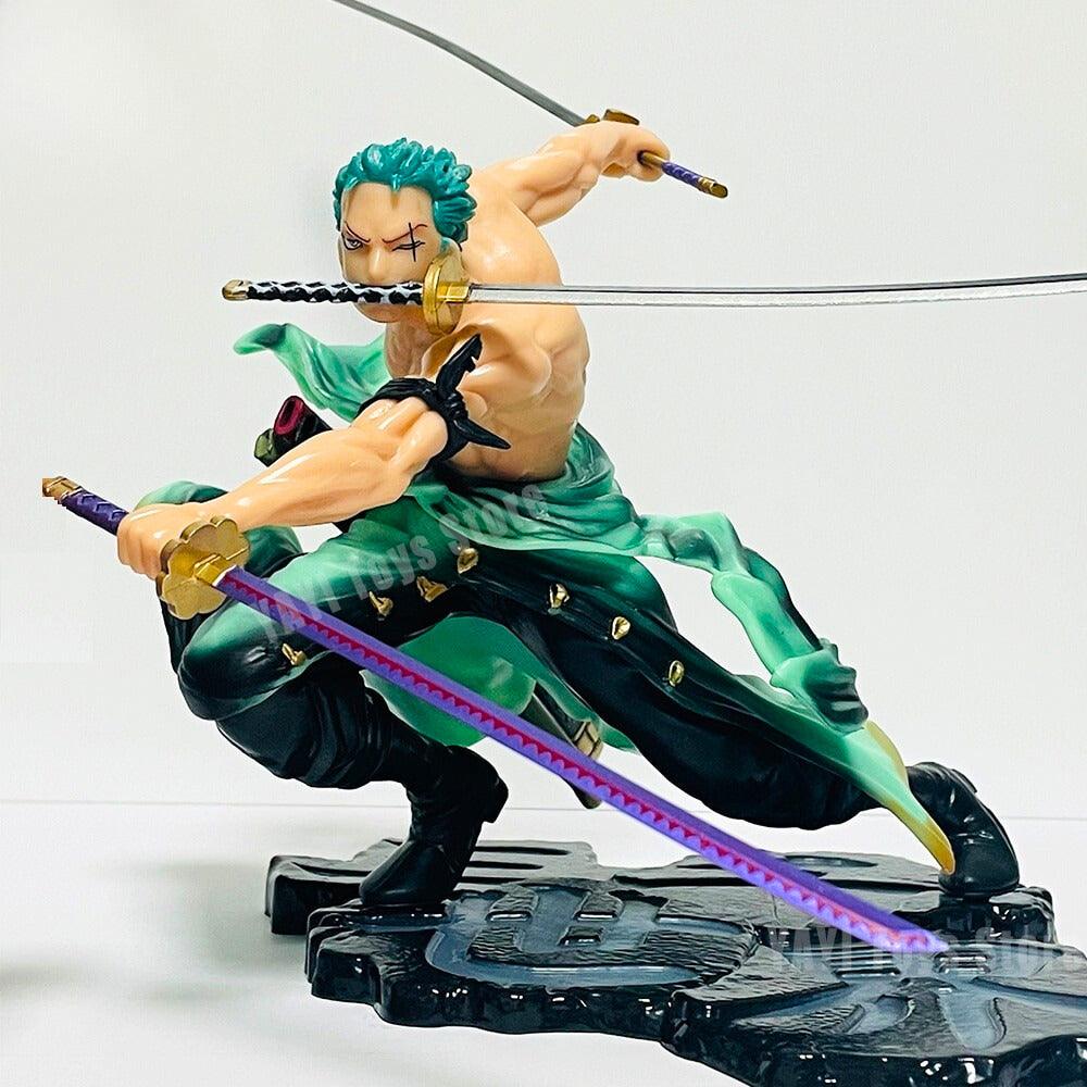 One Piece Roronoa Zoro Three-Blade Action Figure - AnimeGo Store