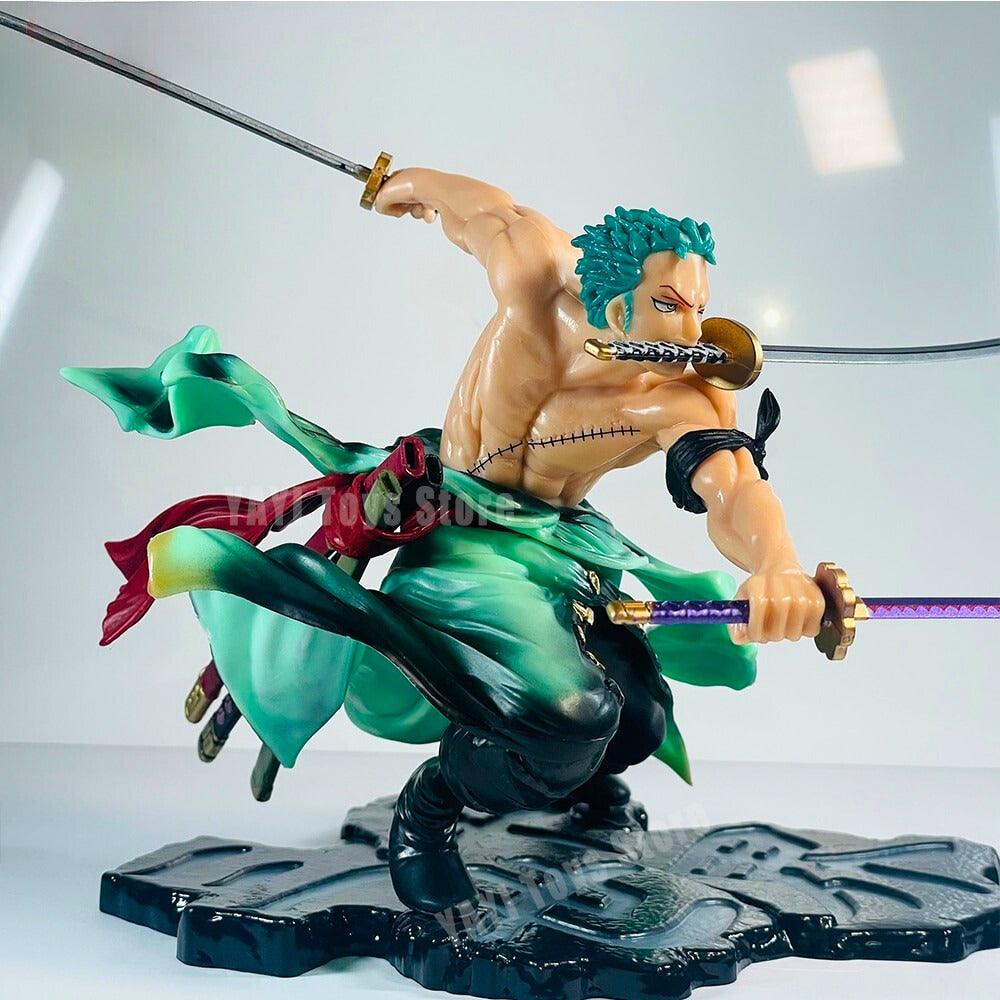 One Piece Roronoa Zoro Three-Blade Action Figure - AnimeGo Store