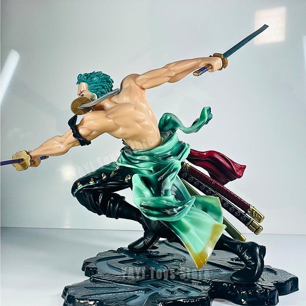 One Piece Roronoa Zoro Three-Blade Action Figure - AnimeGo Store