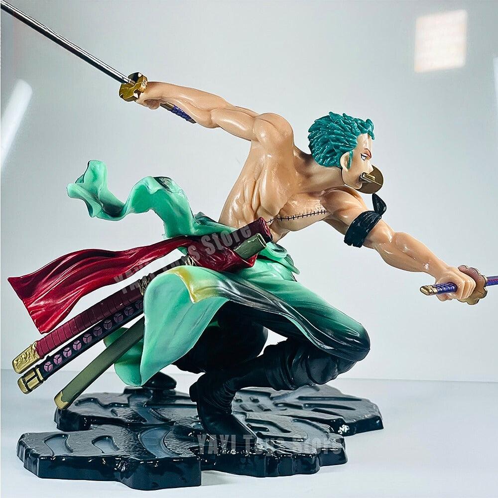 One Piece Roronoa Zoro Three-Blade Action Figure - AnimeGo Store