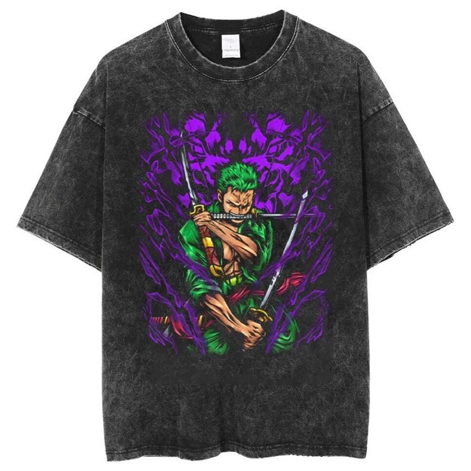 One Piece Vintage Washed Cotton T-Shirts Series (15 Styles) - AnimeGo Store