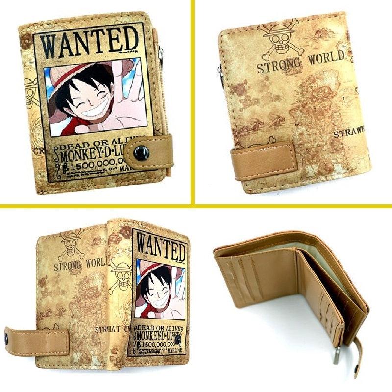 One Piece Wanted PU Leather Button Wallets (2 Styles) - AnimeGo Store