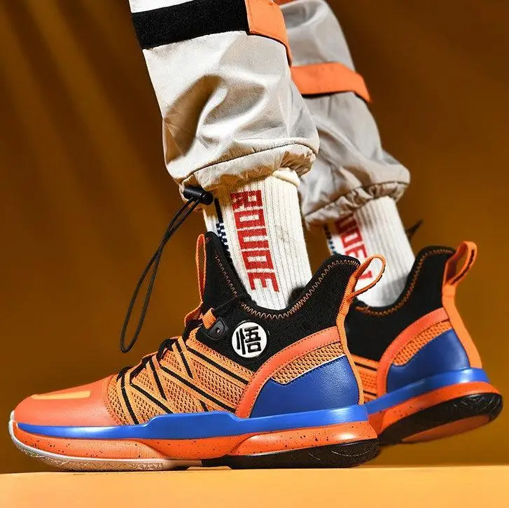 Dragon Ball Goku Symbol High Top Shoes / Sneakers (Orange) - AnimeGo Store